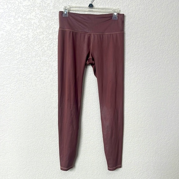 Athleta Pants - Athleta Metallic Legging Pant Pink size Small